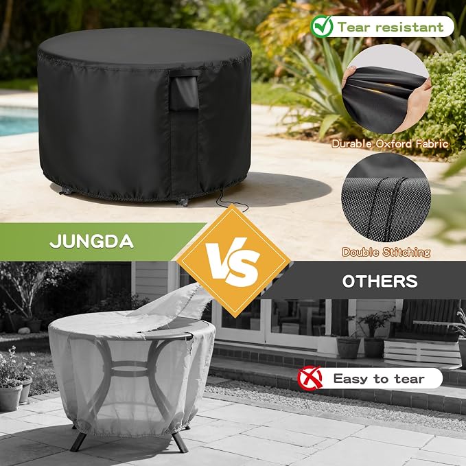 Patio Furniture Covers Round, 26 Inch Outdoor Dinner Table Cover Waterproof - Image 4