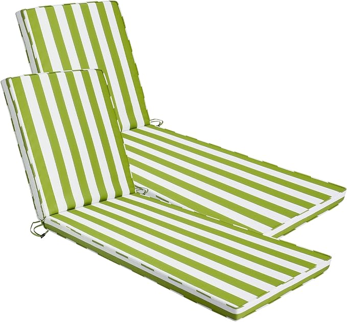 Chaise Lounge Cushions Outdoor Set of 2 by Iheqard