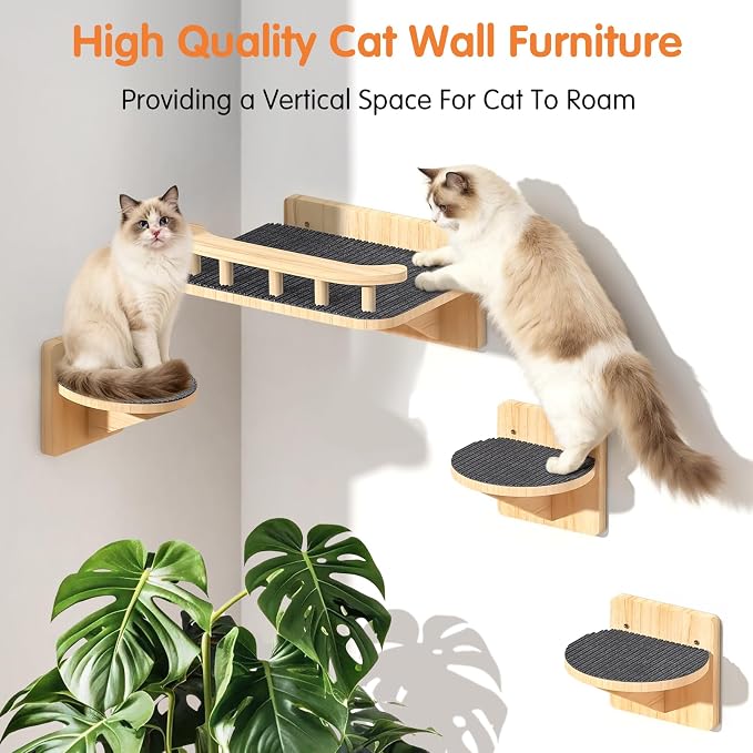 Cat Wall Shelves with 3 Steps, Floating Cat Shelves - Image 5