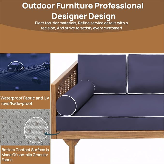 Outdoor Twin daybed Cushion Cover, - Image 2