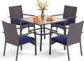 PHI VILLA 5 Piece Outdoor Dining Table Set by PHIVILLAThepioneerofcomfortablehouseholdsupplies