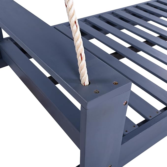 Merax Patio Acacia Wood Porch Swing - Image 5