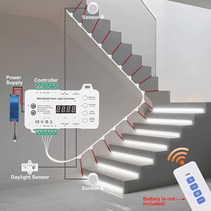 Intelligent Motion Sensor LED Stair Light Kit - Image 2