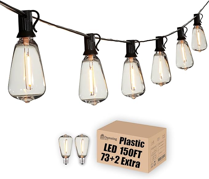 DAMAING Outdoor String Lights 150 FT Patio Lights String by Lifeisgood