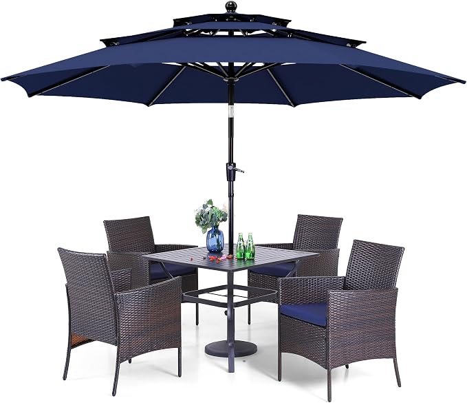 PHI VILLA 5 Piece Patio Dining Set by PHIVILLAThepioneerofcomfortablehouseholdsupplies