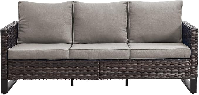Belord Outdoor Couch Patio Furniture: Wicker Patio Sofa by Belord