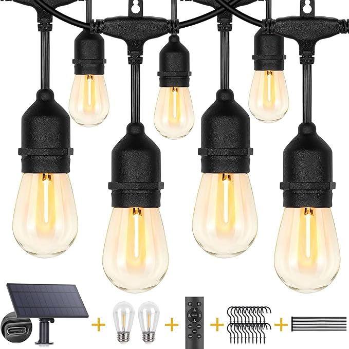 ZJOJO Solar String Lights Outdoor Waterproof 100FT, Solar Lights Outdoor by ZJOJO