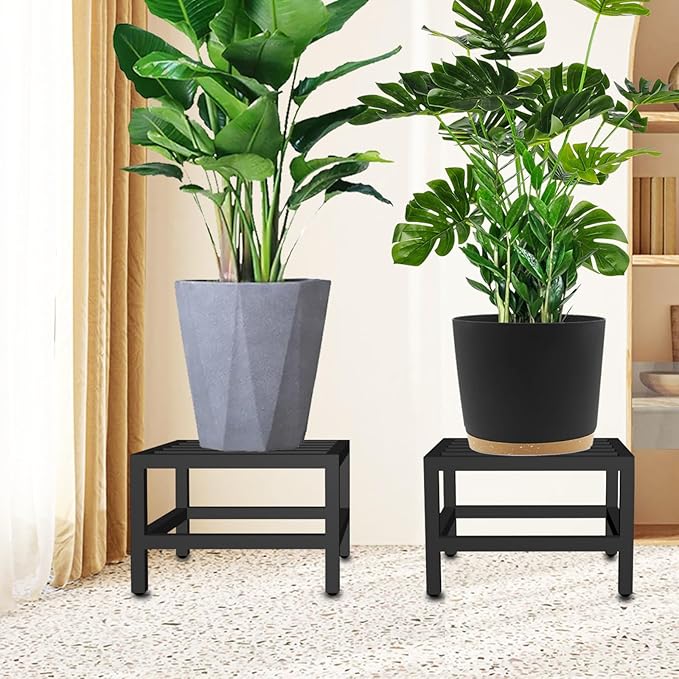 Plant Stand Indoor Outdoor, Wrought Iron Flower Stand Display Planter Shelf - Image 7