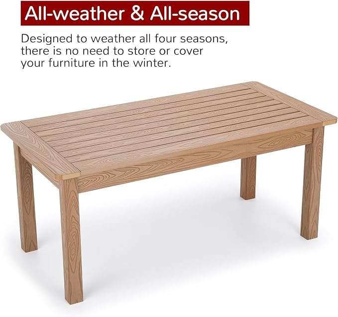 Stoog All-Weather Outdoor Coffee Table, HIPS Patio Coffee Tables - Image 4