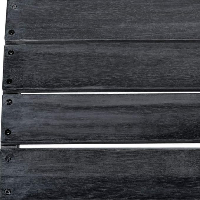 Safavieh PAT6701K Outdoor Collection Mopani Ottoman, Dark Slate Grey - Image 8