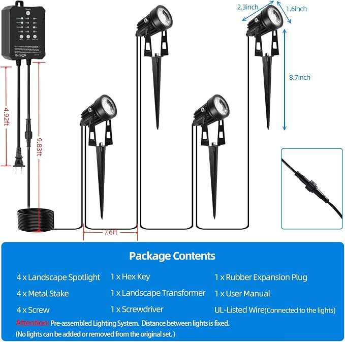 All-in-One Low Voltage Landscape Lighting, Dusk to Dawn Transformer Timer - Image 9