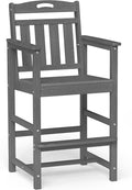 Ciokea Outdoor Bar Stool, Oversized HDPE Patio Bar Chair by CIOKEA