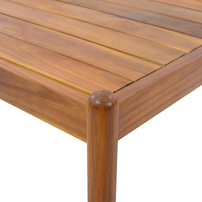 Christopher Knight Home Lenor Patio Acacia Wood Coffee Table, Solid Wood - Image 10