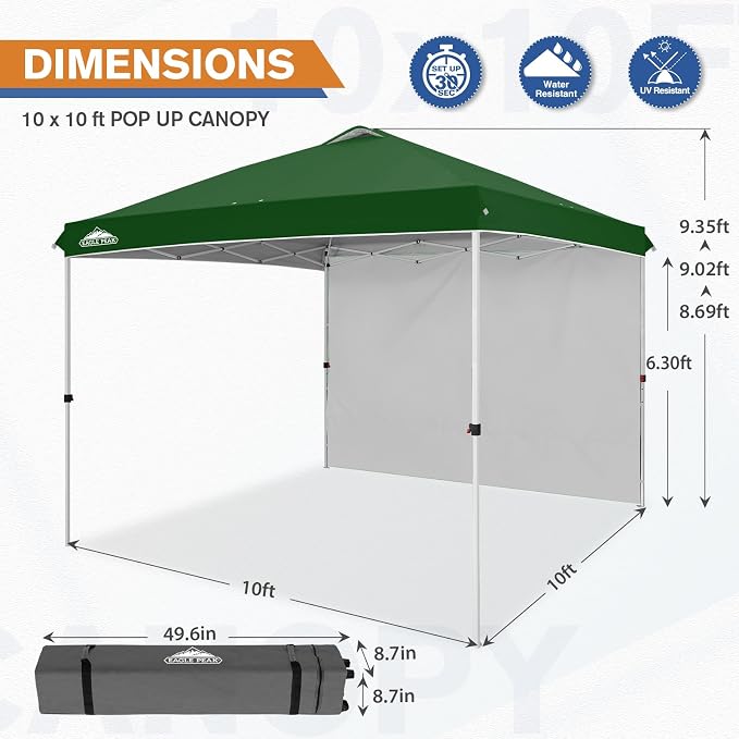 EAGLE PEAK Commercial Canopy 10x10 Pop Up Canopy Tent - Image 3