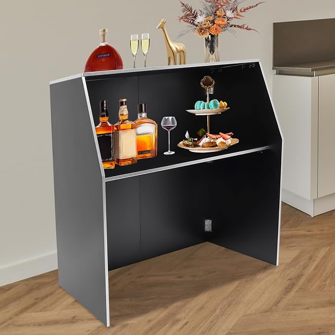 43''*48''*20'' Portable Event Bar, Folding Party Counter Mobile Drink Table - Image 8