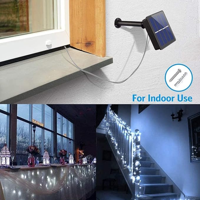 Lezonic Solar String Lights for Outside, 2 Pack Total 240LED Solar Lights - Image 3