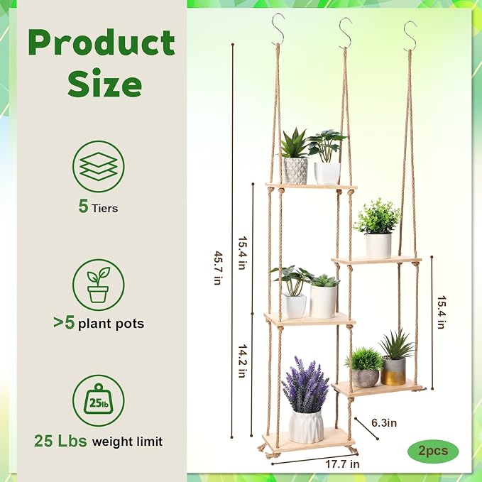 Novabright Window Hanging Plant Shelf - Image 2