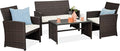 Best Choice Products 4-Piece Outdoor Wicker Patio Conversation Furniture Set by BestChoiceProducts