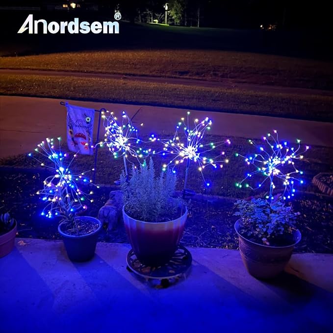Anordsem Solar Lights Outdoor Waterproof: Garden Light Solar Powered - Image 2