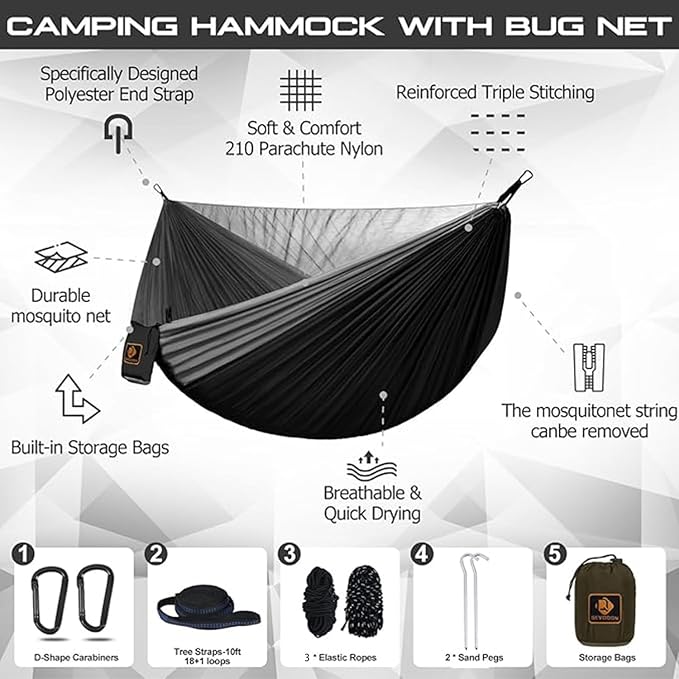 Camping Hammock, Portable Hammocks - Image 2