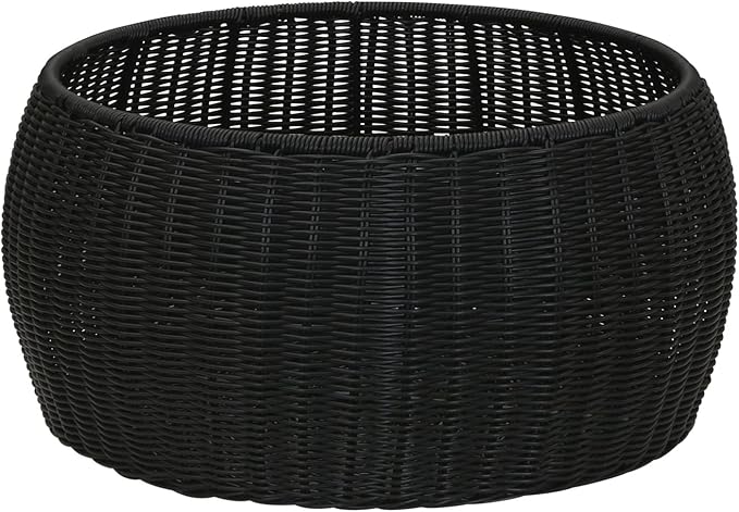 Household Essentials Handwoven Resin Storage Stool Ottoman - Image 9