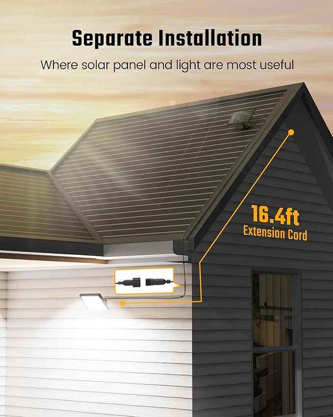 SUPERDANNY Solar Motion Sensor Outdoor Flood Lights - Image 5