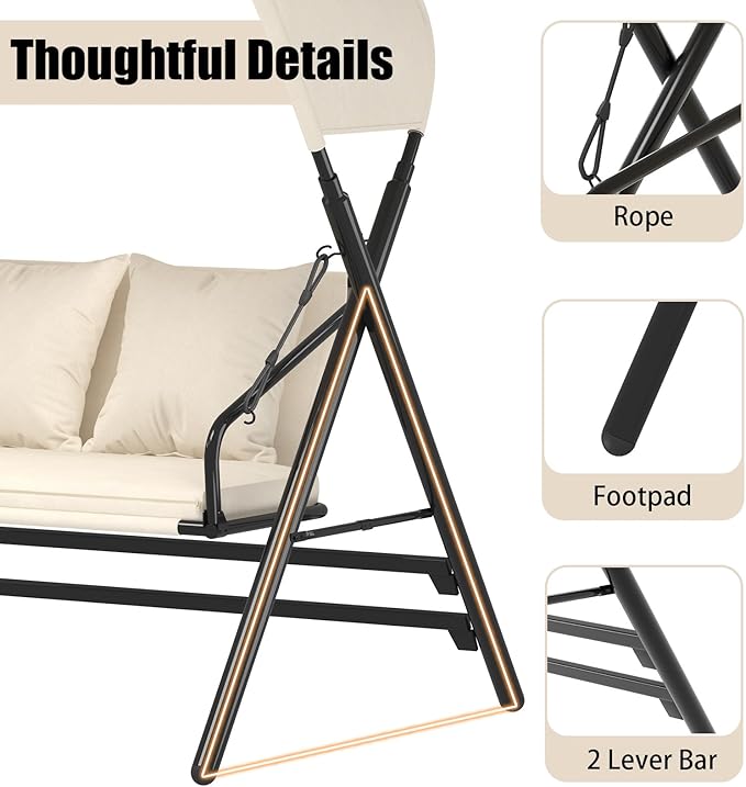 U-MAX 2 Seat Outdoor Porch Swings - Image 2