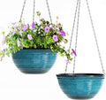 2 Pack Hanging Planters for Indoor Outdoor Plants, 10 Inch Hanging Planter by Vanslogreen
