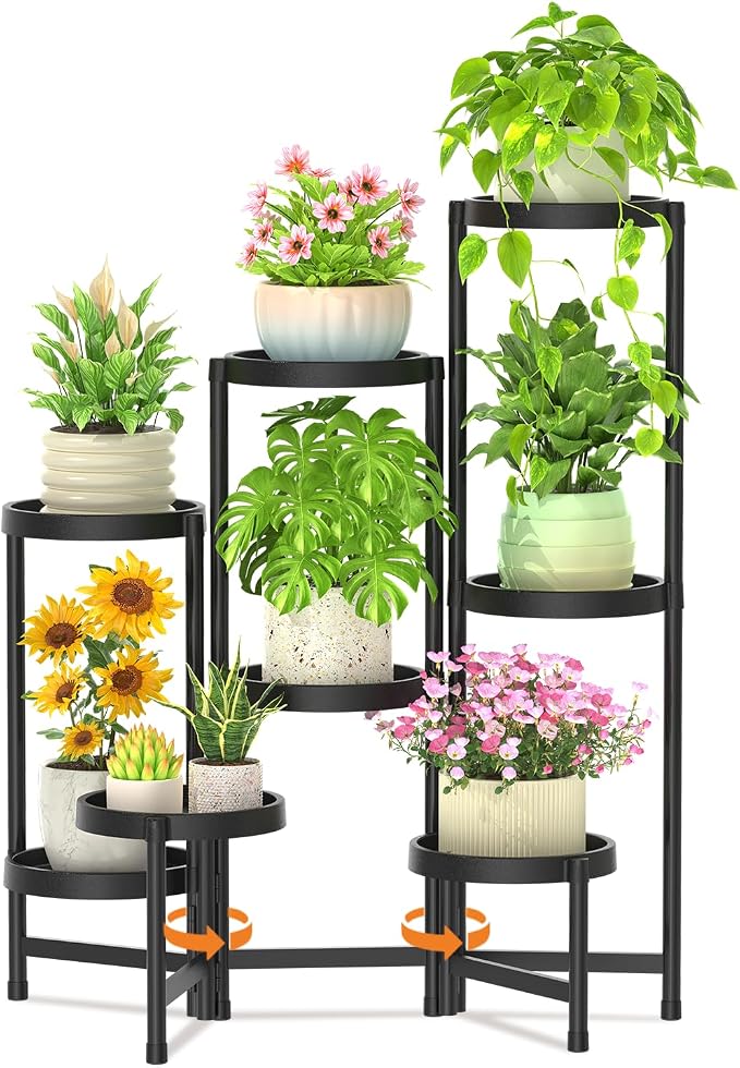 LASZOLA 8 Tiered Folding Plant Stand Indoor by LASZOLA