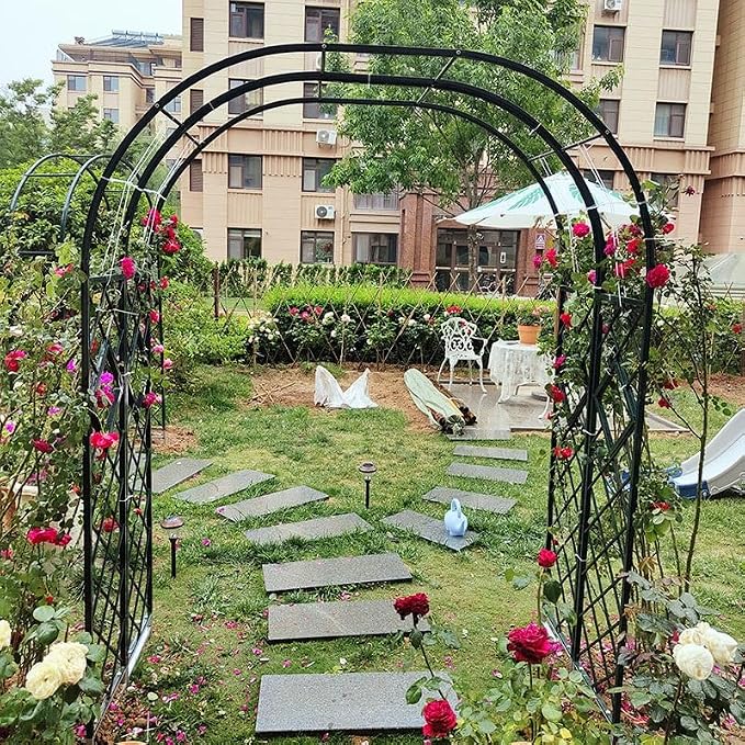 Heavy Duty Steel Garden Arbor & Trellis Arch - Image 7