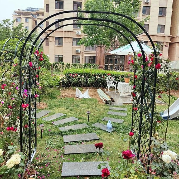 Heavy Duty Steel Garden Arbor & Trellis Arch - Image 7