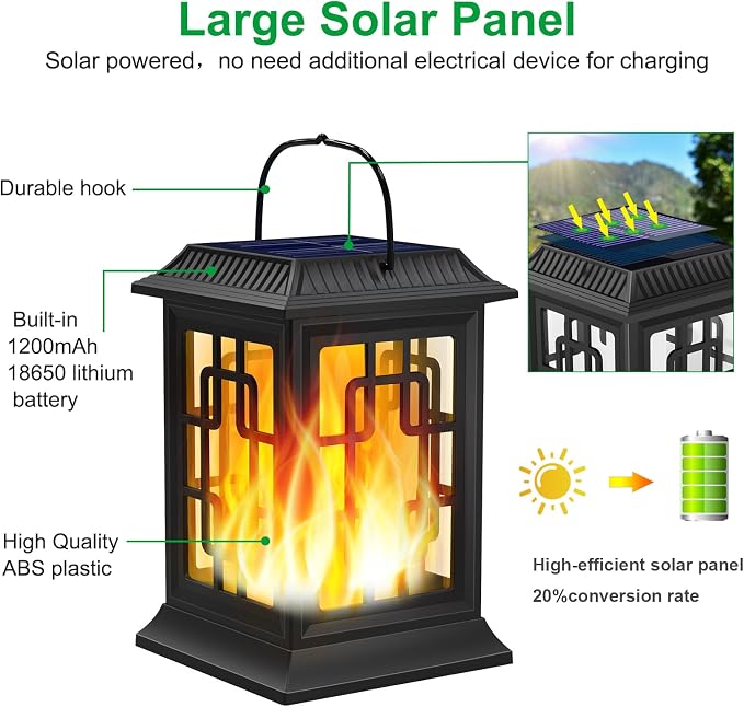 Solar Lanterns Outdoor Waterproof, Hanging Solar Lights - Image 4