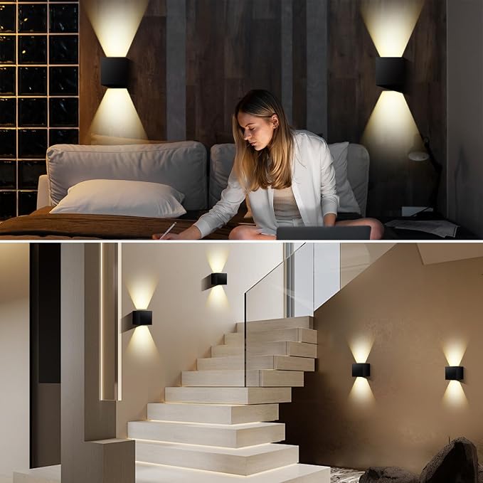 2 Pack Outdoor Wall Lights Fixture 20W, 3000K Exterior Modern Front Porch - Image 7