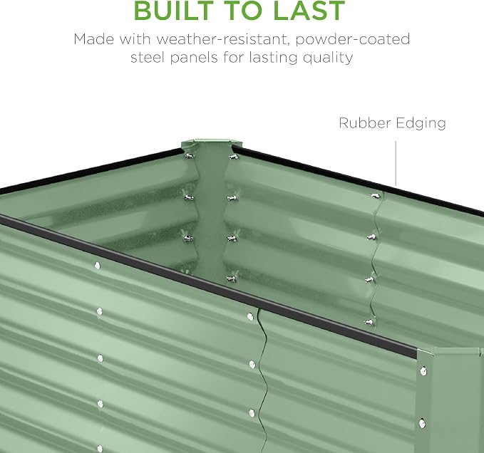 Best Choice Products 4x2x2ft Outdoor Metal Raised Garden Bed, Deep Root Planter - Image 5