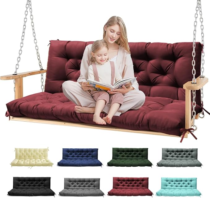 Porch Swing Cushions, Patio Swing Cushions Waterproof by Tycdiose