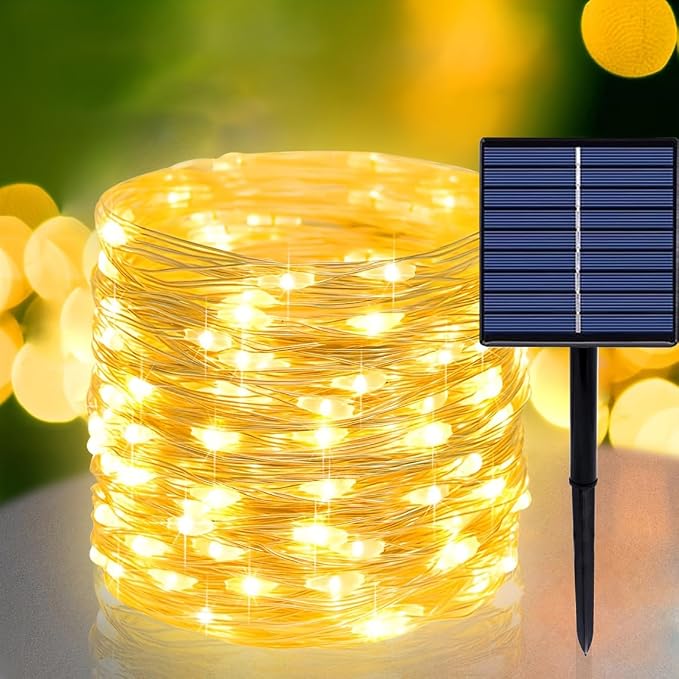 Solar String Lights Outdoor, 100 FT 300 LED Solar Christmas Fairy Lights by Unknown