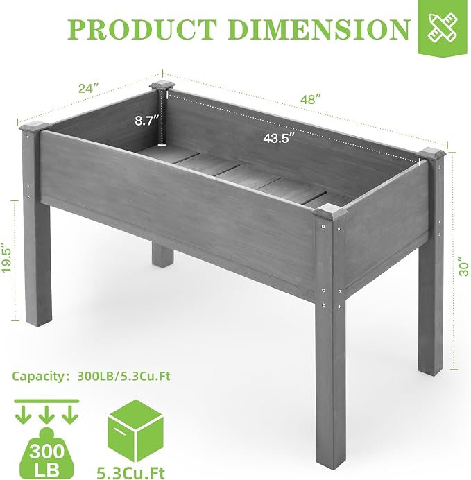 SoliWood Set of 2 Raised Garden Bed - Image 3
