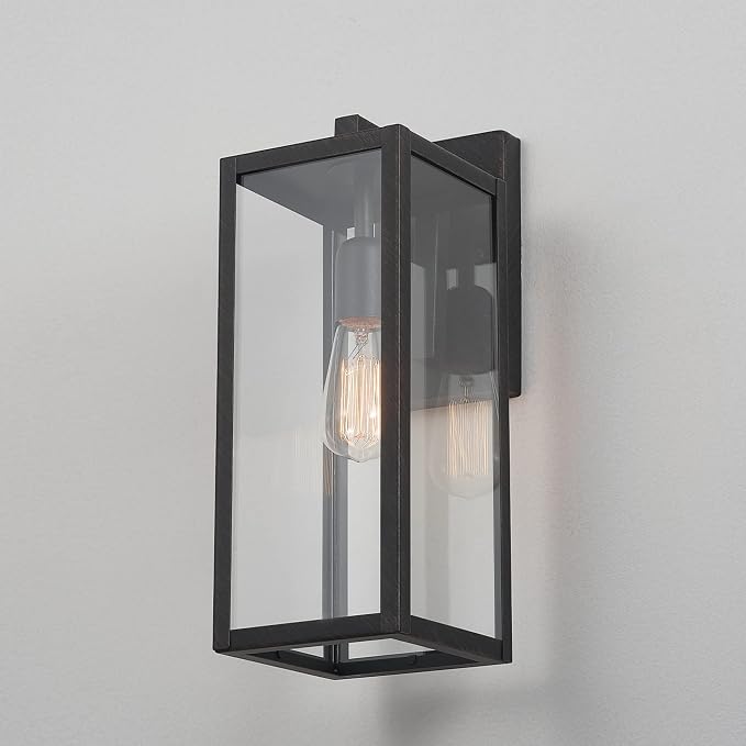 Globe Electric 44837 1-Light Outdoor Indoor Wall Sconce, Brushed Dark Bronze - Image 7