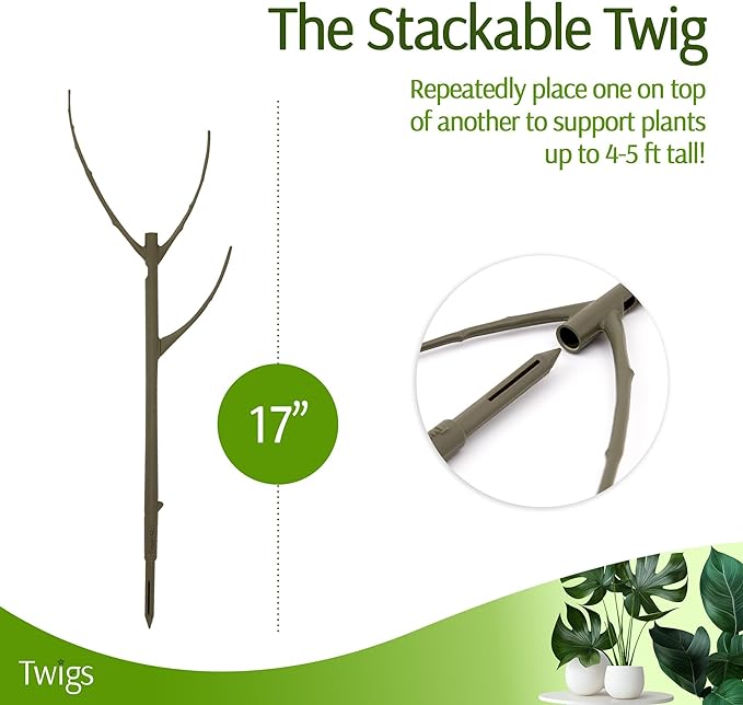 Stackable Plant Support Stakes, Indoor & Outdoor Houseplant Stem Support - Image 4