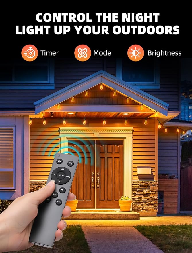 Outdoor Patio String Lights: 100Ft 30M Outside Waterproof Light - Image 2