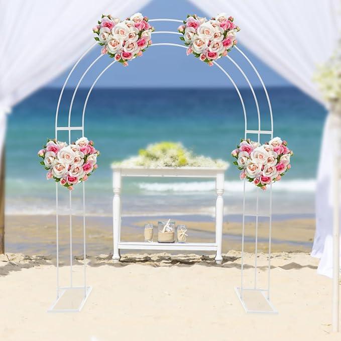 Wedding Arch Backdrop Stand, 8.53ft Heavy Duty Metal Wedding Backdrop Stand - Image 4