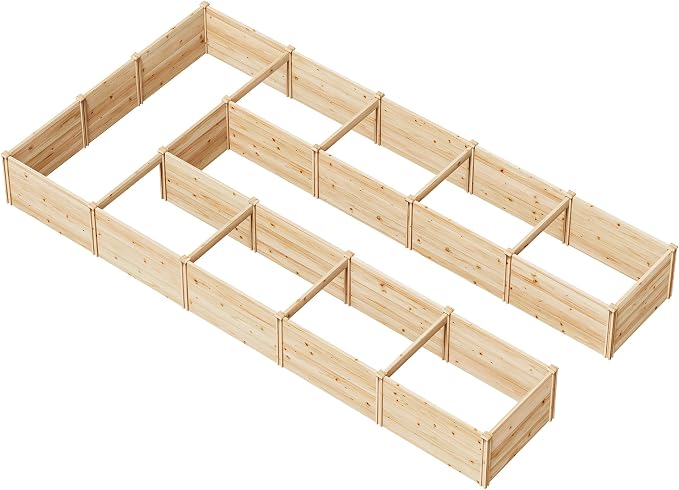 AMERLIFE U-Shaped Raised Garden Bed, 7.5Wx15Dx1.6H Free Combination Outdoor - Image 8