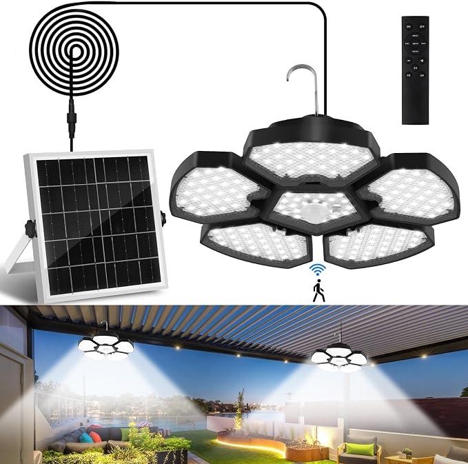 Solar Shed Light Motion Sensor Lights Outdoor IP65 Waterproof by TSUNESLUX