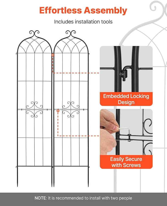 VEVOR 4 Packs Metal Garden Trellis - Image 4
