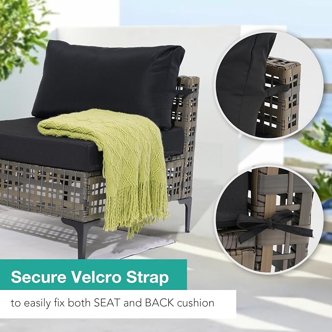 Patiorama 8 Piece Wicker Patio Furniture Set - Image 6