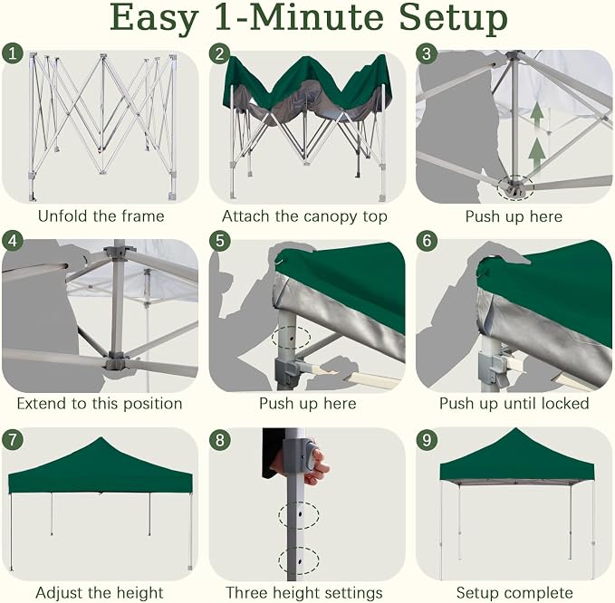 Easy 10x10 Pop Up Canopy Tent - Image 2
