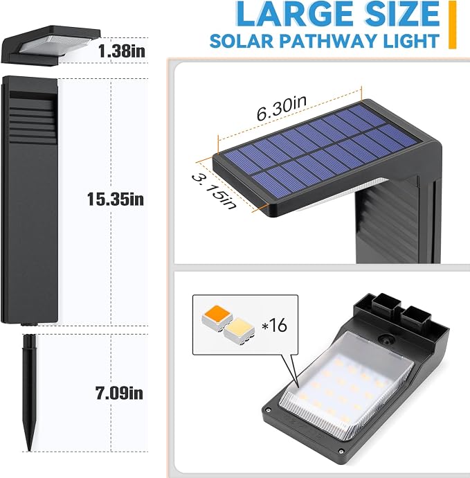 Solar Pathway Lights 4 Pack - Image 6