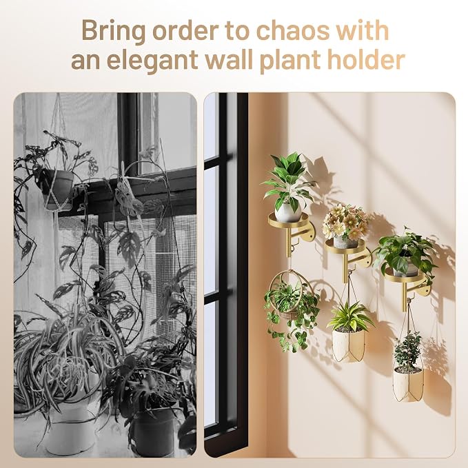 YUOROS 3 Pack Wall Plant Holder Stand Wall Planters - Image 4