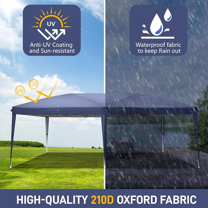 Outvita 10x20ft Ez Pop Up Outdoor Canopy Tent, Portable Commercial Instant Tent - Image 5