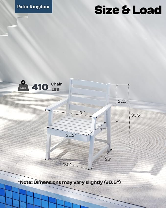 7-Piece Outdoor Dining Set for 6, 75.2" HDPE Patio Table - Image 8